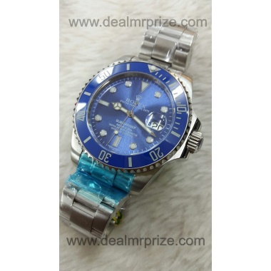 Rolex Submariner Blue Dial Swiss ETA 7750 Valjoux Movement Watch