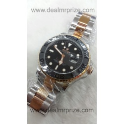 Rolex Yacht Master Black Dual Tone Bracelet Swiss Automatic Watch