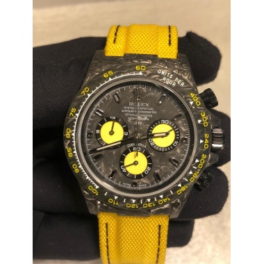 ROLEX DAYTONA DIW CARBON LEMON EDITION SWISS ETA super clone WATCHes in dubai