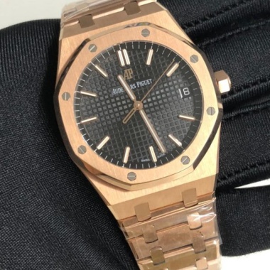 Audemars Piguet Royal Oak Rose Gold grey Dial super master clone watches in dubai at watchesindubai.com .