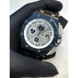 AUDEMARS PIGUET ROYAL OAK OFF SHORE GREY DIAL BLACK RUBBER STRAP SUPER MASTER CLONE WATCHES IN DUBAI AT WATCHESINDUBAI.COM