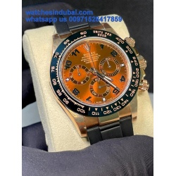 buy Rolex Cosmograph Daytona brown Dial  rubber strap watches in dubai at watchesindubai.com