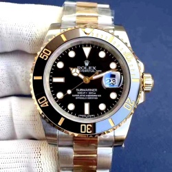 BUY ROLEX SUBMARINER BLACK DIAL DUAL TONE SWISS ETA SUPER MASTER WATCH