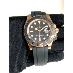 BUY Rolex Yacht Master Black Rubber Strap Swiss ETA 3235 Movement SUPER MASTER Watch