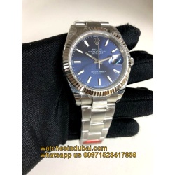 Rolex date just blue dial full steel  super clone watches in dubai at watchesindubai.com