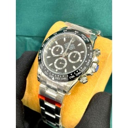 ROLEX DAYTONA BLACK DIAL STEEL ULTRA SLIM SUPER CLONE WATCHES IN DUBAI AT WATCHESINDUBAI.COM