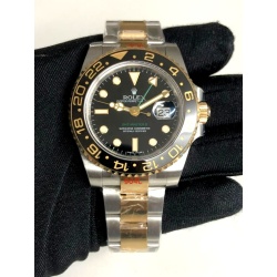 ROLEX GMT MASTER II BLACK DIAL DUAL TONE SUPER CLONE WATCHES IN DUBAI AT WATCHESINDUBAI.COM