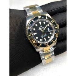 ROLEX SEA DWELLER BLACK DIAL DUAL TONE SUPER CLONE WATCHES IN DUBAI AT WATCHESINDUBAI.COM