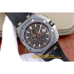 AUDEMARS PIGUET ROYAL OAK OFF SHORE BLACK DIAL BLACK RUBBER STRAP SUPER MASTER CLONE WATCHES IN DUBAI AT WATCHESINDUBAI.COM