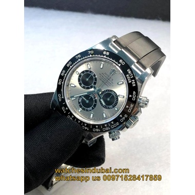 Rolex Cosmograph Daytona  Grey Dial  rubber strap  super clone watches in dubai at watchesindubai.com