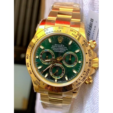 Rolex Cosmograph Daytona full gold green dial super clone watches in dubai at watchesindubai.com