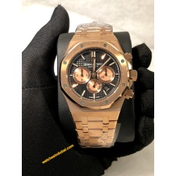 Audemars Piguet Royal Oak Rose gold  black dial cronograph 1:1 super clone watches in dubai