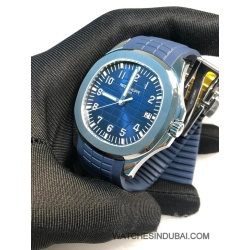 PATEK PHILIPPE AQUANAUT 5165A BLUE STRAP SLIM SUPER CLONE WATCHES IN DUBAI