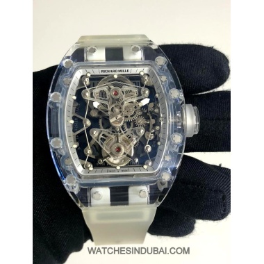 Richard Mille RM 56-02 Tourbillon transparent Sapphire super clone 1:1 watches in dubai