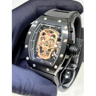 Richard Mille RM52 Skull working tourbillon Black super clone 1:1 watches in dubai