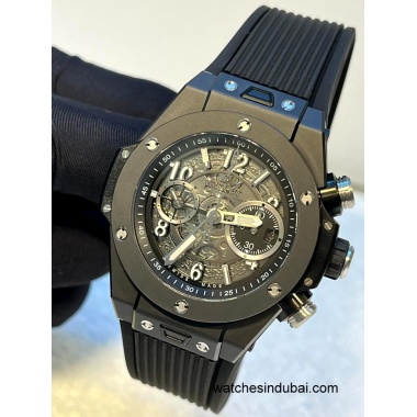 HUBLOT Big Bang Unico Black Magic Chronograph Automatic Silver Dial super clone watches in dubai