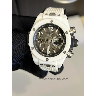 HUBLOT Big Bang Unico white ceramic Chronograph Automatic super clone watches in dubai