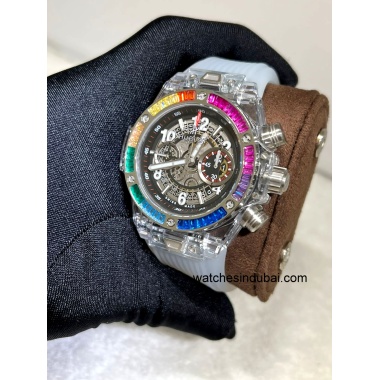 HUBLOT Big Bang Unico sapphire rainbow Chronograph Automatic super clone watches in dubai