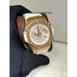 HUBLOT Big Bang Unico white rose gold Chronograph Automatic super clone watches in dubai