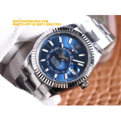 ROLEX SKY DWELLER BLUE DIAL FULL STEEL SUPER CLONE WATCHES IN DUBAI 