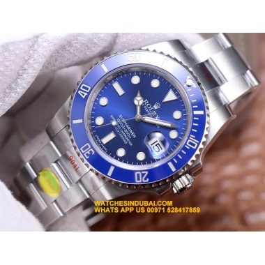 ROLEX SUBMARINER BLUE DIAL FULL STEEL SWISS SUPER MASTER WATCHES IN DUBAI 3