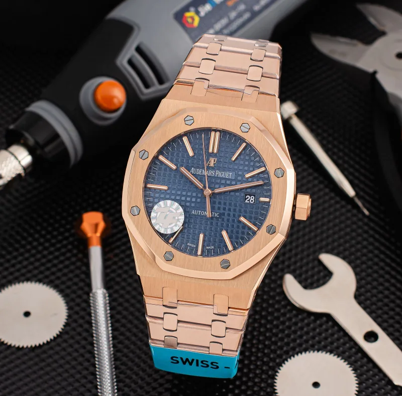 Audemars Piguet Royal Oak Selfwinding Rose Gold Blue Dial Watch