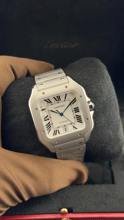 Cartier Santos de Cartier WSSA0018 White Dial Watch